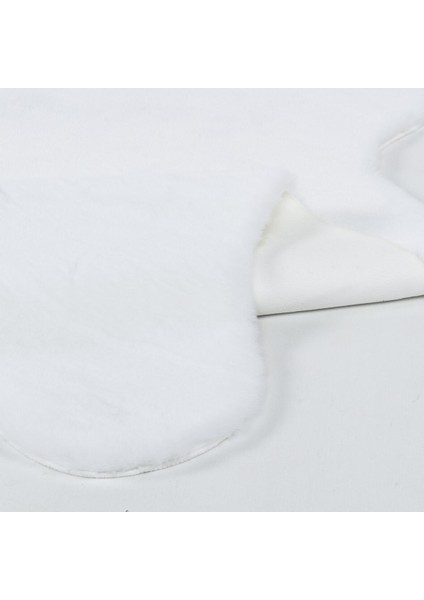 Meloni Beyaz - Yıkanabilir Peluş Halı | Kaymaz Yumuşak Halı modelleri