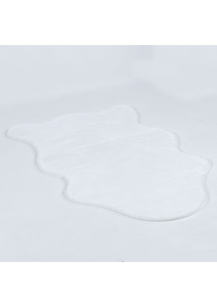 Meloni Beyaz - Yıkanabilir Peluş Halı | Kaymaz Yumuşak Halı indirimleri