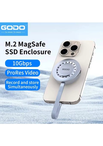 2230 M.2 Nvme SSD Muhafaza Kutusu+ Pd60W Magsafeli 10GBPS Süper Hızlı Magsafe Yapışkanlı Manyetik Telefon Tablet Macbook ipad Laptop Type-C Girişli Tüm Cihazlara Uyumlu Son Nesil Teknoloji