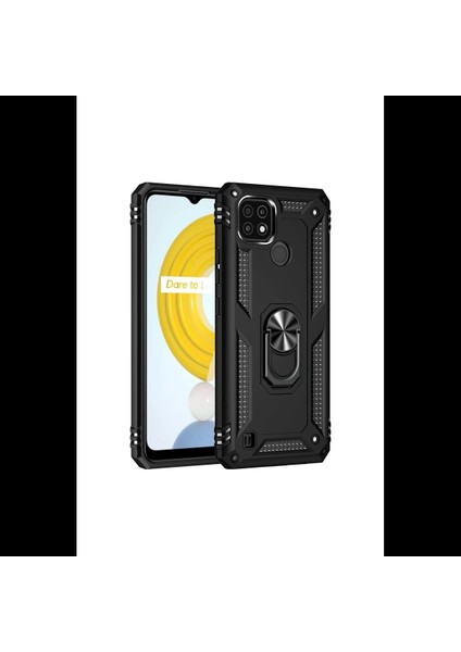 Realme C21 Kılıf Sofya Yüzüklü Silikon Kapak