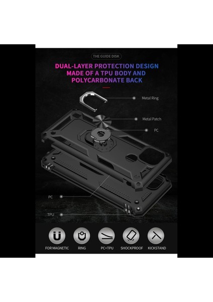 Realme C21 Kılıf Sofya Yüzüklü Silikon Kapak