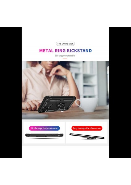 Realme C21 Kılıf Sofya Yüzüklü Silikon Kapak