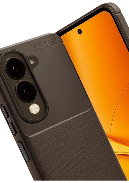 Depomix Newface Vivo Y29S Auto Focus Karbon Kapak - Kahverengi fiyatları