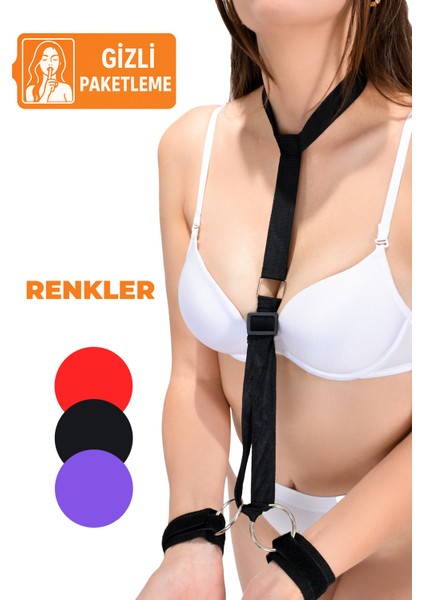 Sofya Passion Boyun Tasmalı Harness Fantazi Bdsm Kelepçe Set