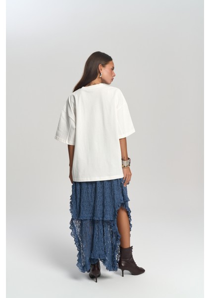 Twenty Two Oversize Beyaz T-Shirt fırsatları