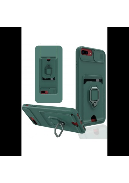 iPhone 7 Plus Kılıf Zuma Kartvizitli Yüzüklü Silikon