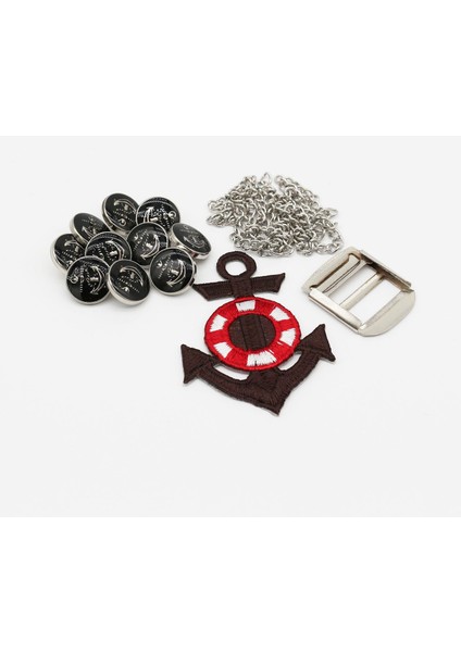 Efe Yeleği Düğme Seti Kahverengi - 1 Adet