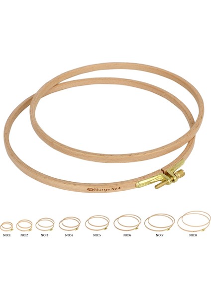 8mm Vidalı Ağaç El Nakış Kasnağı 100-07 ÇAP:280MM - 1 Adet
