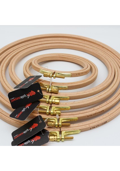 8mm Vidalı Ağaç El Nakış Kasnağı 100-07 ÇAP:280MM - 1 Adet fiyatları