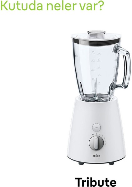 Beyaz 800W Cam Sürahi Blender, Pratik ve Şık Smoothie Hazırlama Cihazı