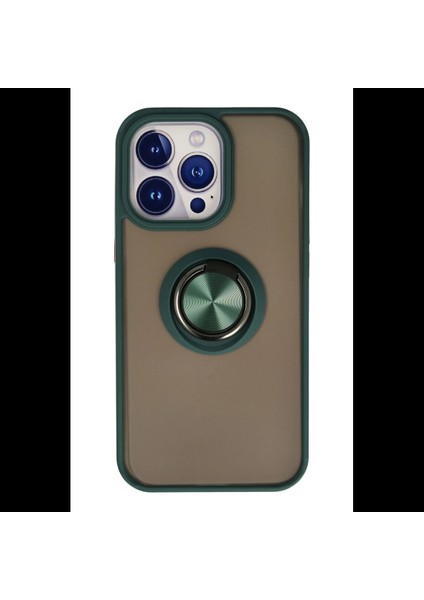 iPhone 13 Pro Kılıf Montreal Yüzüklü Silikon Kapak