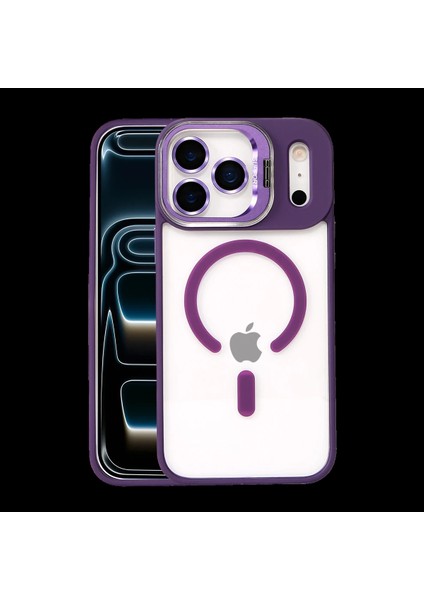 Apple iPhone 17 Pro Remim Lensli Magsafe Standlı Kapak