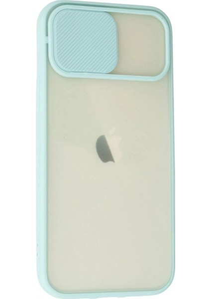 iPhone 12 Kılıf Palm Buzlu Kamera Sürgülü Silikon - Turkuaz fiyatları