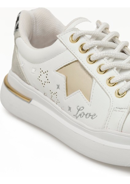 DULY.F5FX Beyaz Kız Çocuk Sneaker