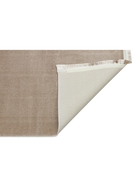 Yoga 5013 Bej - Kaymaz Yıkanabilir Halı | Yumuşak Dokulu Düz Renk Halı