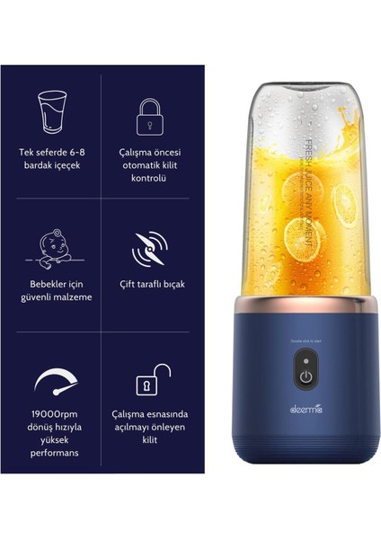 Portatif Şarjlı Kişisel Blender, Lacivert, Kolay Kullanım fiyatları