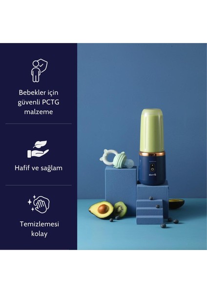 Portatif Şarjlı Kişisel Blender, Lacivert, Kolay Kullanım indirimleri