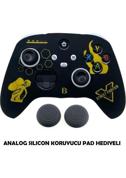 Xbox Series S/seris x 9.nesil Uyumlu Desenli Oyuncu Kolu Silikon Kılıf +Analog Silikon
