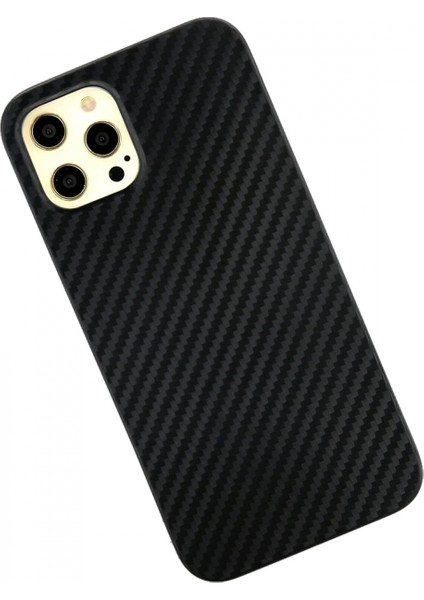 iPhone 12 Pro Max Kılıf Karbon Pp Silikon - Siyah fiyatları