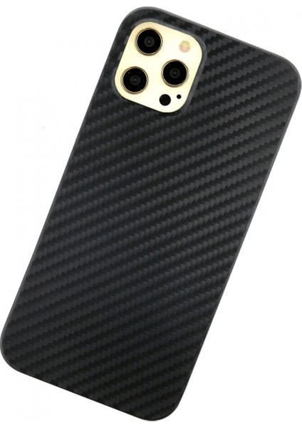 iPhone 12 Pro Max Kılıf Karbon Pp Silikon - Siyah modelleri