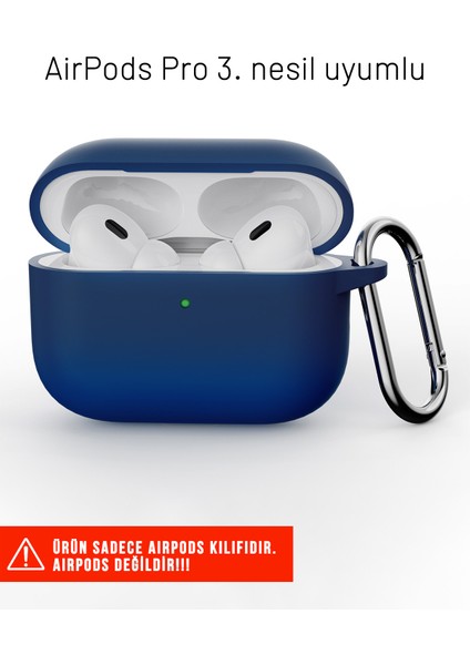 Airpods Pro 3. Nesil Uyumlu Darbelere Dayanıklı Askı Aparatlı Silikon Kılıf
