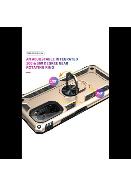 Xiaomi Poco F3 Kılıf Sofya Yüzüklü Silikon Kapak