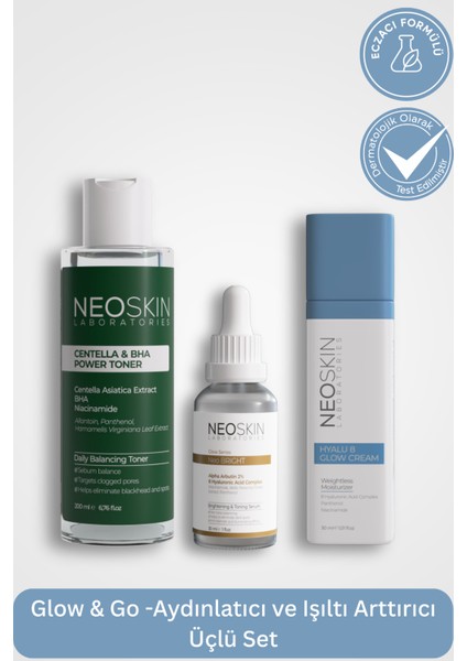 Glow & Go -Aydınlatıcı ve Işıltı Arttırıcı Üçlü Set