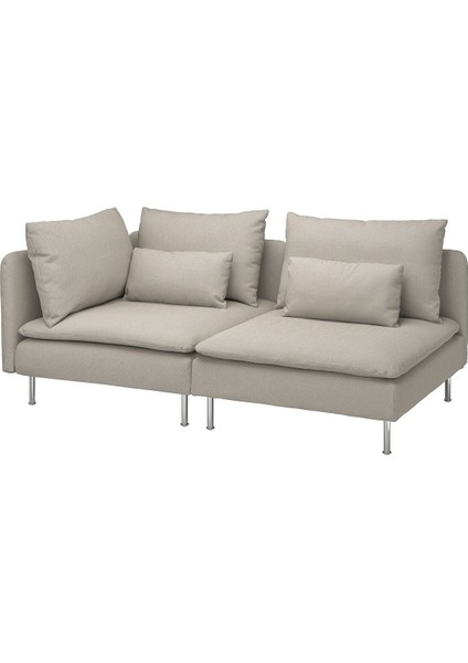 3'lü Kanepe, Fridtuna Açık Bej, Tek Kolçaklı