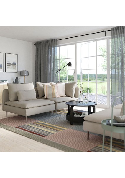 3'lü Kanepe, Fridtuna Açık Bej, Tek Kolçaklı fiyatları