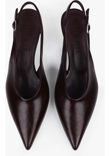 Kadın Luna Bordo Cilt Stiletto fırsatları