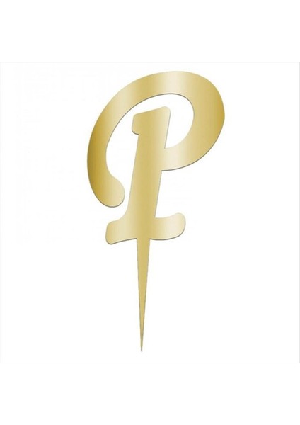 Wizard Sarı Renkli Harf Pasta ve Kek Pleksi-P