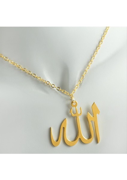 Depomix Allah Yazılı Uçlu Kolye-Sarı fiyatları