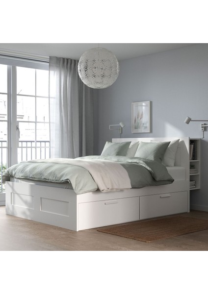 Çift Kişilik Baza, Beyaz, 180X200 Cm, 4 Çekmeceli fiyatları