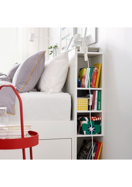 Çift Kişilik Baza, Beyaz, 180X200 Cm, 4 Çekmeceli fırsatları