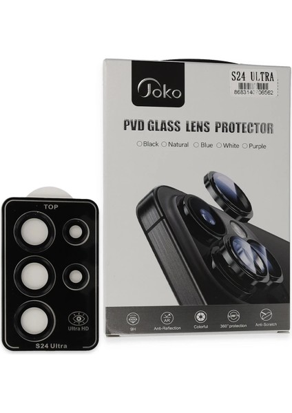 Depomix Joko Samsung Galaxy S24 Ultra Pvd Metal Kamera Lens - Siyah