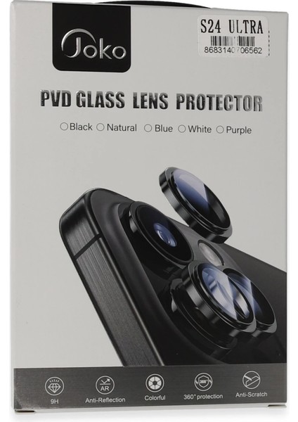 Depomix Joko Samsung Galaxy S24 Ultra Pvd Metal Kamera Lens - Siyah modelleri