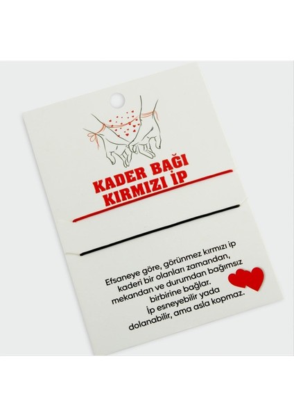 Depomix Kader Bağı Kırmızı Ip Bileklik-Renkli