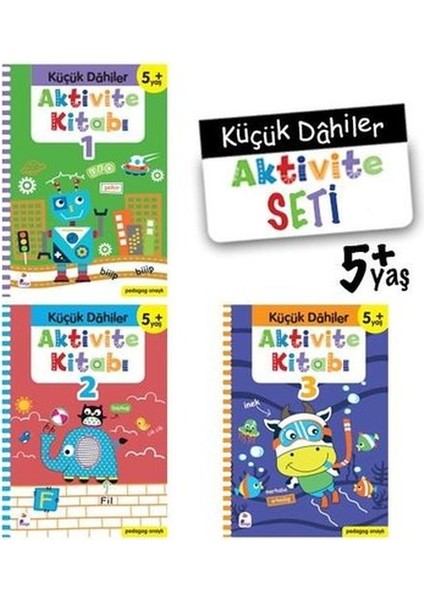 Küçük Dahiler Aktivite Seti 5+ Yaş - 3 Kitap Takım