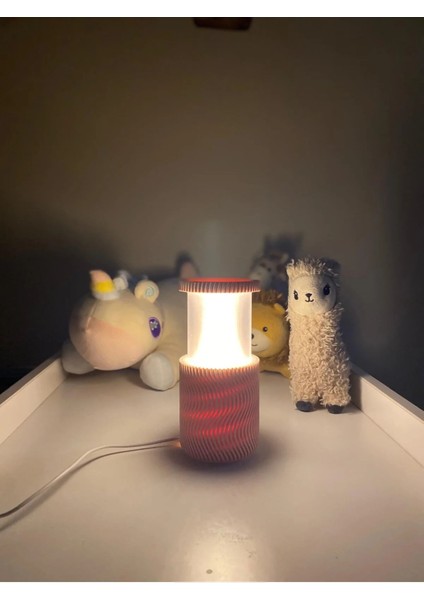 Dekoratif Masa & Gece Lambası – Taşınabilir, USB Kablolu-Pembe modelleri