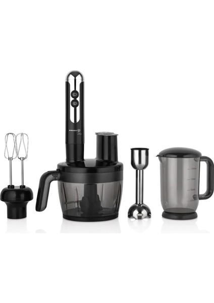 Multi Siyah/krom Blender Seti - Şık ve Fonksiyonel Mutfak Gereçleri