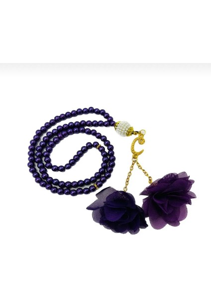 10 Adet Karışık Renk Güllü 99'lu Cam Inci Namaz Tesbihi ( Mevlit-Sünnet-Hac-Umre)