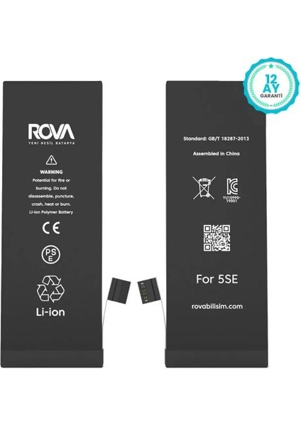 Iphone 5se Batarya Pil Güçlendirilmiş 2010MAH 1 Yıl Garantili