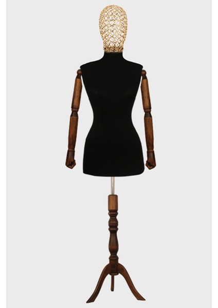 Erkek Tel Kafalı Ahşap Kollu Terzi Mankeni