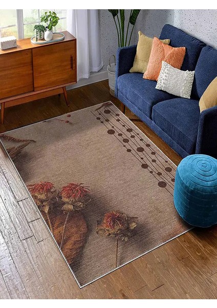 , Makinede Yıkanabilir, Kaymaz Taban, Dijital Baskı, Çok Renkli, Salon Halısı, Oturma Odası Halısı, Mutfak Halısı ve Yolluk