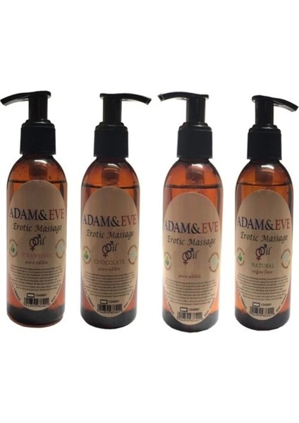 Adam & Eadam&eerkeklere Özel 4 Farklı Çeşit Aromalı Masaj Yağı Massage Oil 125ML indirimleri