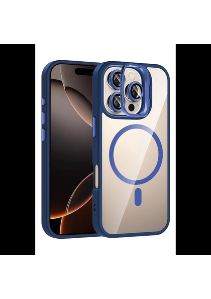Apple iPhone 16 Pro Remim Lensli Magsafe Standlı Kapak