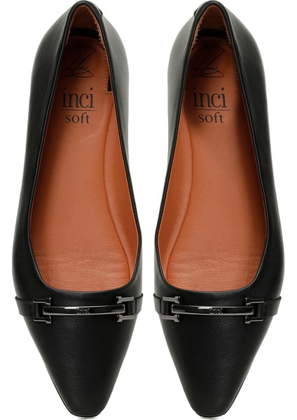 INCI ELVA 5FX Siyah Kadın Babet