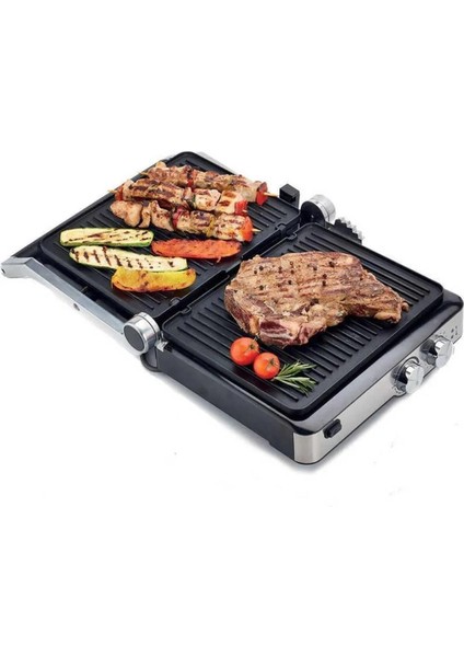 Gümüş Renkli 2000 W Isıtıcılı Tost ve Izgara Makinesi fiyatları