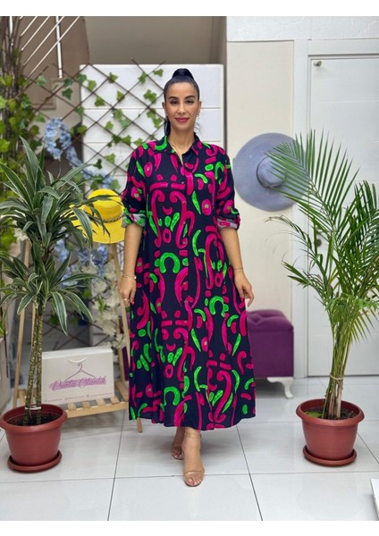 ECE616120 Pamuk Viskon Ece Elbise