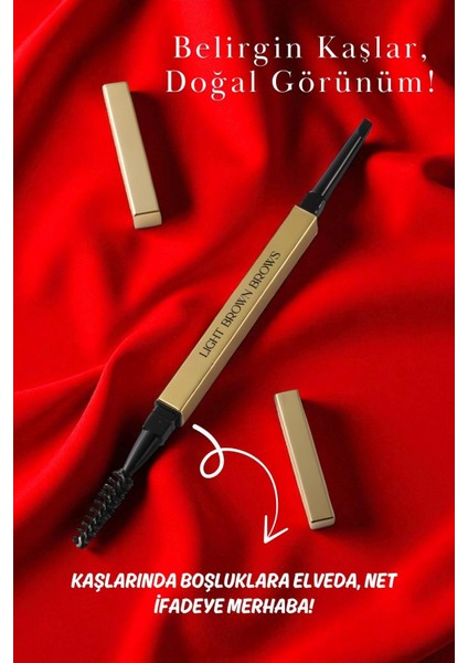 Eye Brow Pencil Fırçalı Yumuşak Uçlu Kaş Kalemi-Light Brown-3 modelleri
